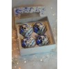 Kerstballen 4x8 cm blauw 